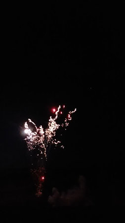 Fireworks in the night sky. Celebration of the New Year.の写真素材