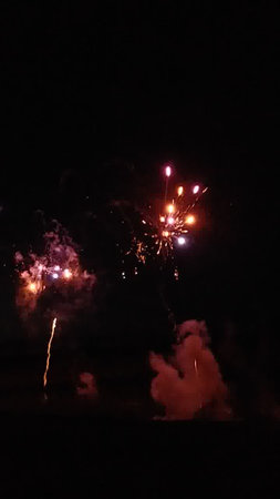 Fireworks in the night sky. Fireworks in the night sky.の写真素材