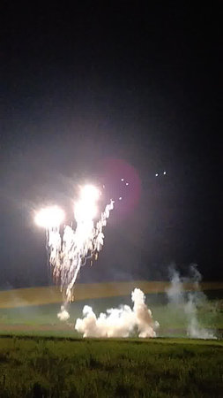 Fireworks in the night sky. Fireworks in the night sky.の写真素材