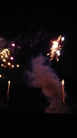 Fireworks in the night sky. Fireworks in the night sky.の写真素材