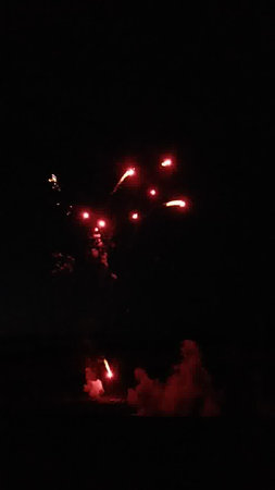 fireworks in the night sky, fireworks in the night sky, fireworksの写真素材