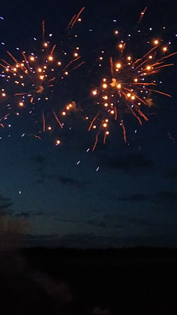 Beautiful fireworks in the night sky. Colorful fireworks in the night sky.の写真素材