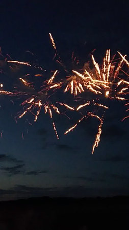 Fireworks on the night sky. Colorful fireworks on the night sky.の写真素材