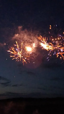 Fireworks in the night sky. Fireworks in the night sky.の写真素材