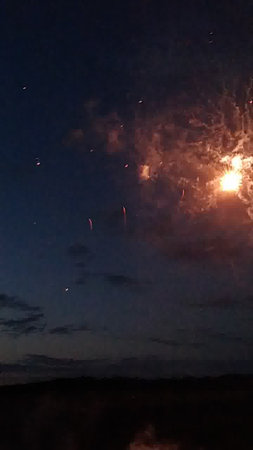 Fireworks in the night sky. Fireworks in the night sky.の写真素材