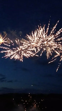 Fireworks in the night sky. Fireworks in the night sky.の写真素材