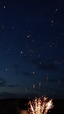 fireworks in the night sky, photo as a background, digital imageの写真素材