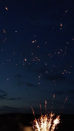 fireworks in the night sky, very beautiful fireworks in the night skyの写真素材