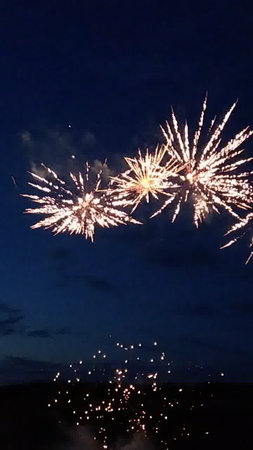 Fireworks in the night sky. Fireworks in the night sky.の写真素材