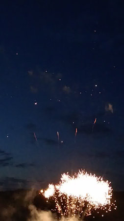 Fireworks in the night sky. Fireworks in the night sky.の写真素材