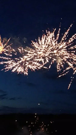 Fireworks in the night sky, fireworks in the night sky.の写真素材