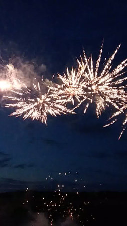 Fireworks in the night sky. Fireworks in the night sky.の写真素材