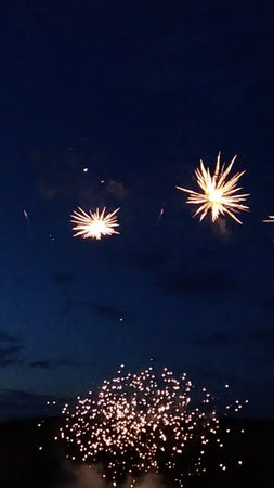 fireworks in the night sky, close up of fireworks in the night skyの写真素材