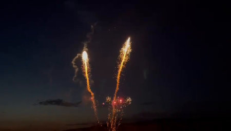 Fireworks in the night sky. Fireworks in the night sky.の写真素材