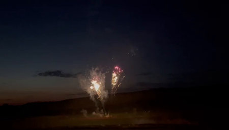 Fireworks in the night sky. Fireworks in the night skyの写真素材