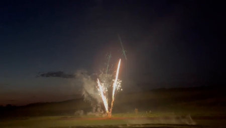 Fireworks in the night sky. Long exposure photo of fireworks.の写真素材
