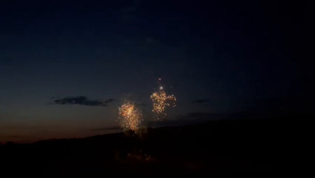 Fireworks in the night sky. Firework in the night sky.の写真素材