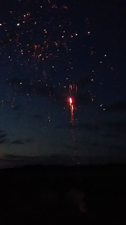 Fireworks in the night sky, New Year's Eve, Russiaの写真素材
