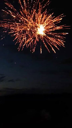 Fireworks on the background of the night sky. New Year's Eve.の写真素材
