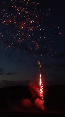 Fireworks in the night sky. Fireworks in the night sky.の写真素材