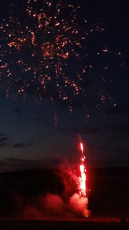 Fireworks in the night sky. Fireworks in the night sky.の写真素材