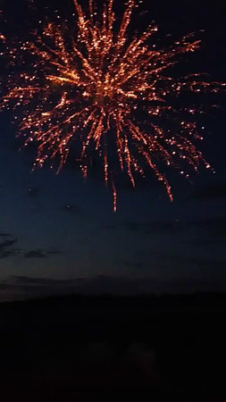 Fireworks in the night sky. Fireworks in the night sky.の写真素材