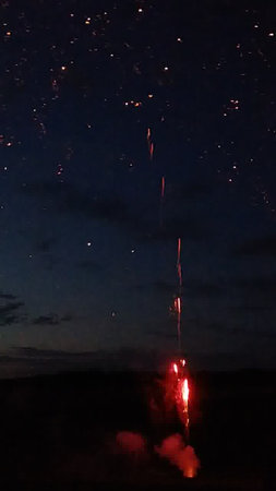 Fireworks in the night sky. Fireworks in the night sky.の写真素材