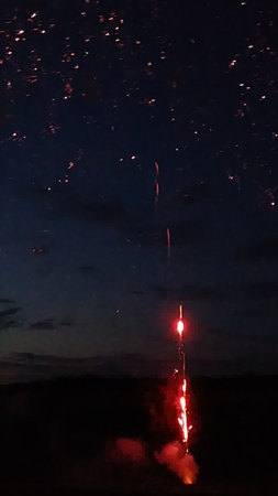 Fireworks in the night sky. Firework in the night sky.の写真素材