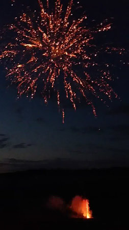 Fireworks over the Black Sea in Bursa, Turkey.の写真素材