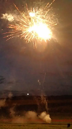 fireworks in the night sky. fireworks in the night sky.の写真素材