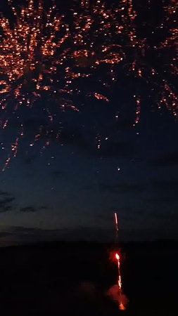 Fireworks in the night sky. Fireworks in the night sky.の写真素材