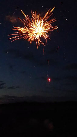 Fireworks in the night sky. Fireworks in the night sky.の写真素材