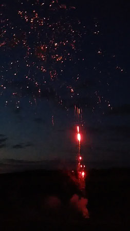 Fireworks in the night sky. Fireworks in the night sky.の写真素材