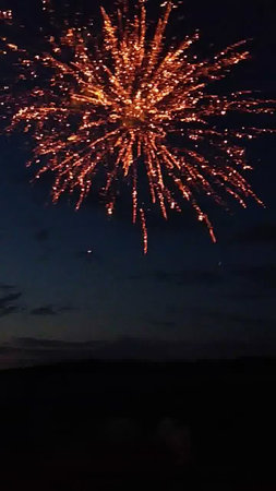 Fireworks in the night sky. Firework in the night sky.の写真素材