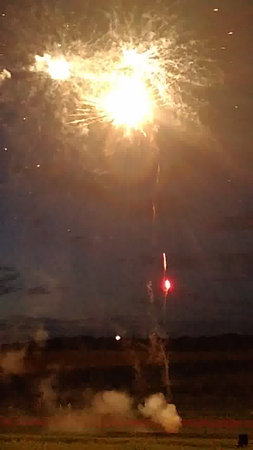 fireworks in the night sky. Fireworks in the night skyの写真素材