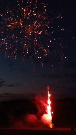 Fireworks in the night sky. Fireworks in the night sky.の写真素材