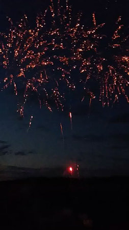 Colorful fireworks of various colors over night sky. Big fireworkの写真素材