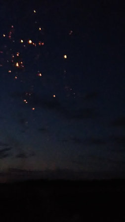 Fireworks in the night sky. Fireworks in the night sky.の写真素材