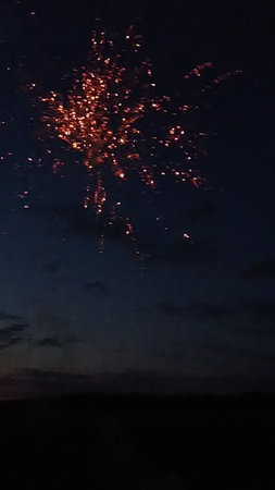 Fireworks in the night sky. Firework in the night sky.の写真素材