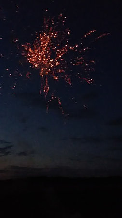 fireworks in the night sky, new year, holiday, celebrationの写真素材