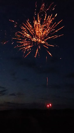 fireworks in the night sky, beautiful fireworks in the night skyの写真素材