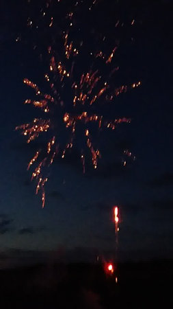 fireworks in the night sky, fireworks in the night sky, fireworksの写真素材