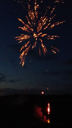 fireworks in the night sky. fireworks in the night sky.の写真素材