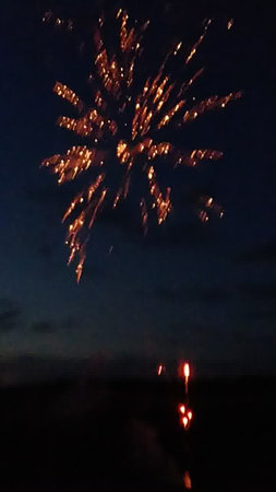 fireworks in the night sky, 4th of July, 2014の写真素材