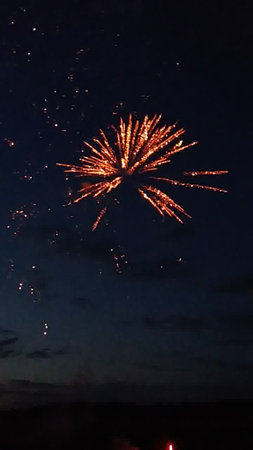 fireworks in the night sky, beautiful holiday firework in the night skyの写真素材