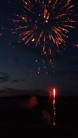 Fireworks in the night sky. Fireworks in the night sky.の写真素材