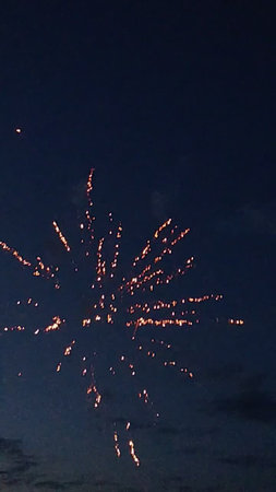 fireworks in the night sky at the Chinese New Year of the Pigの写真素材