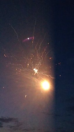 Fireworks in the night sky. Fireworks in the night sky.の写真素材