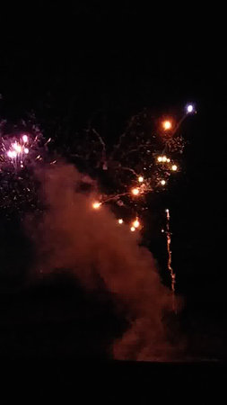 Fireworks at New Year's Eve in Riga, Latvia.の写真素材