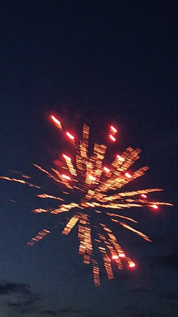 Fireworks in the night sky, New Year's Eve, Moscowの写真素材